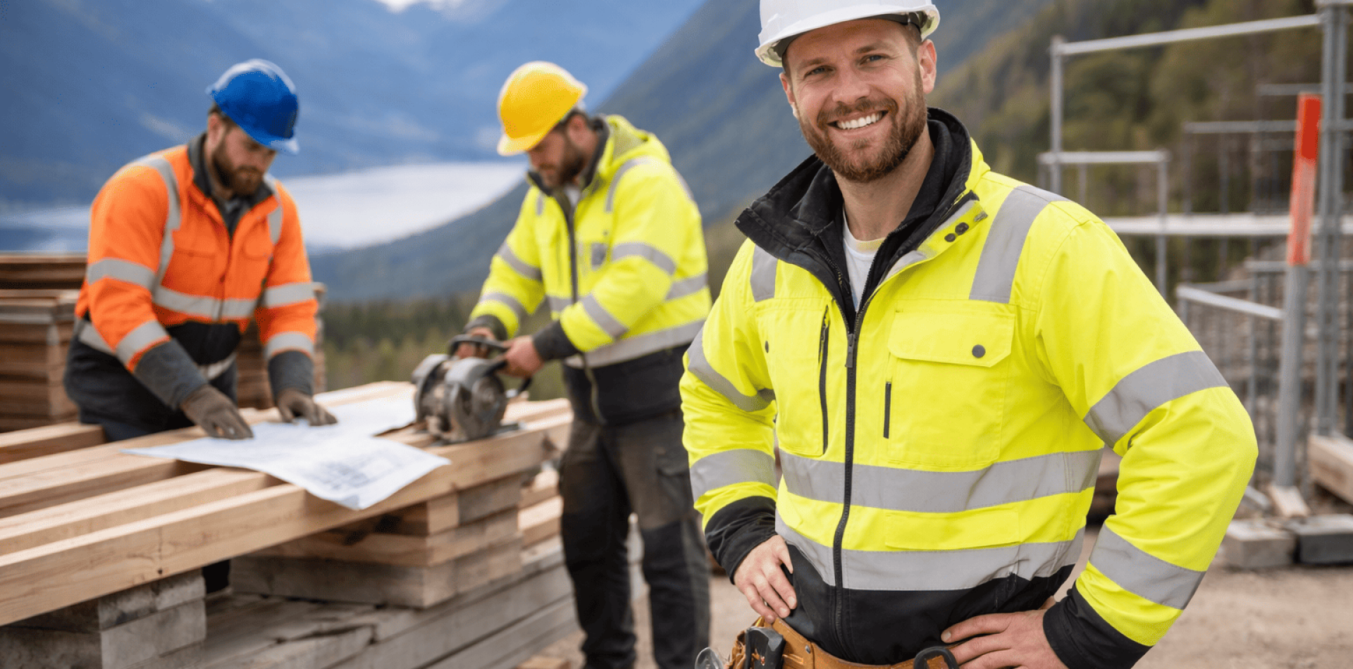 workers on site